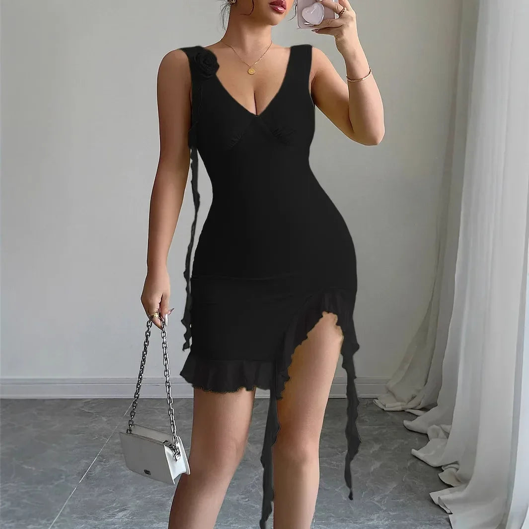 Robe Plage Volants Dos Nu Sexy - Masko shop