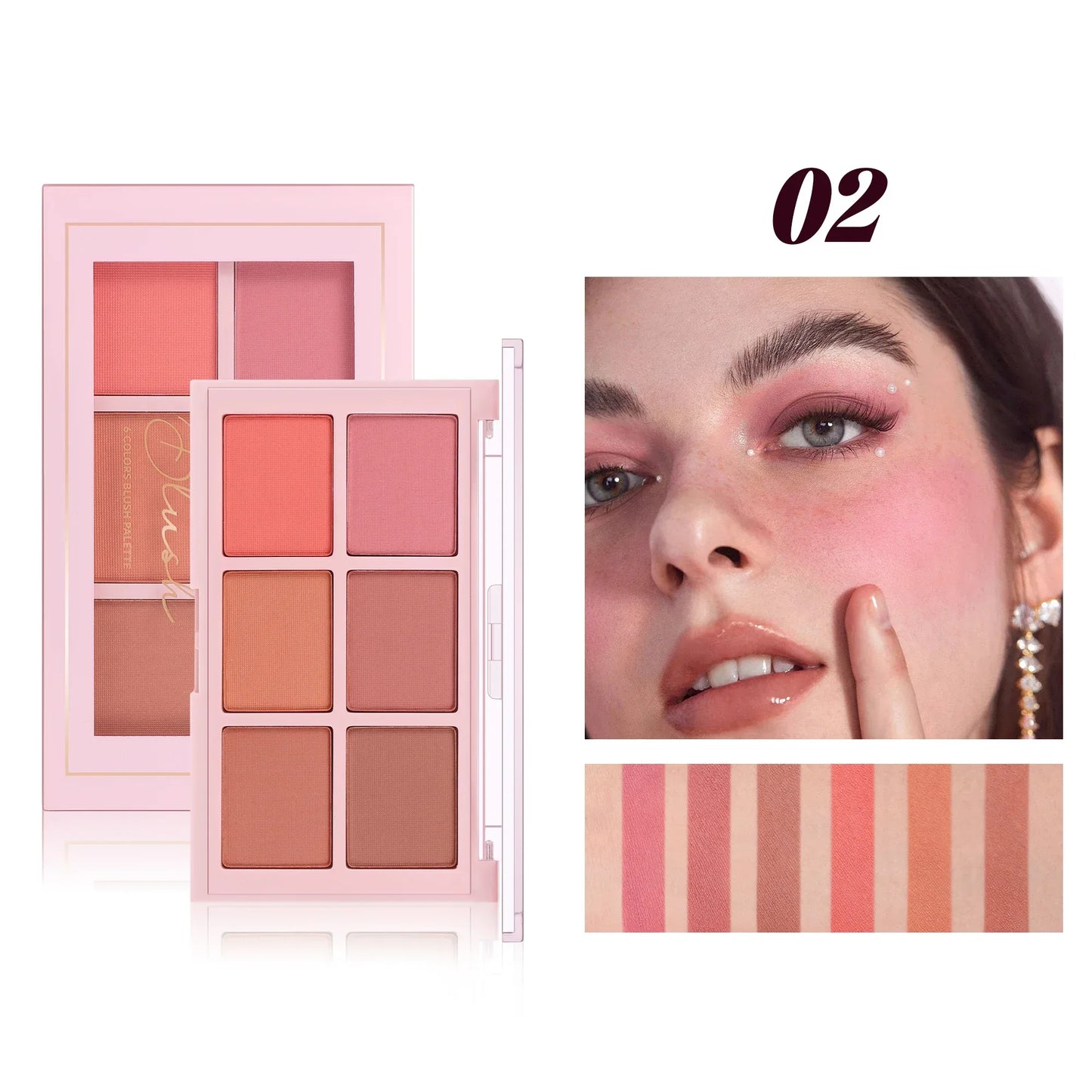 Palette Blush Longue Tenue - Finition Velours - Masko shop