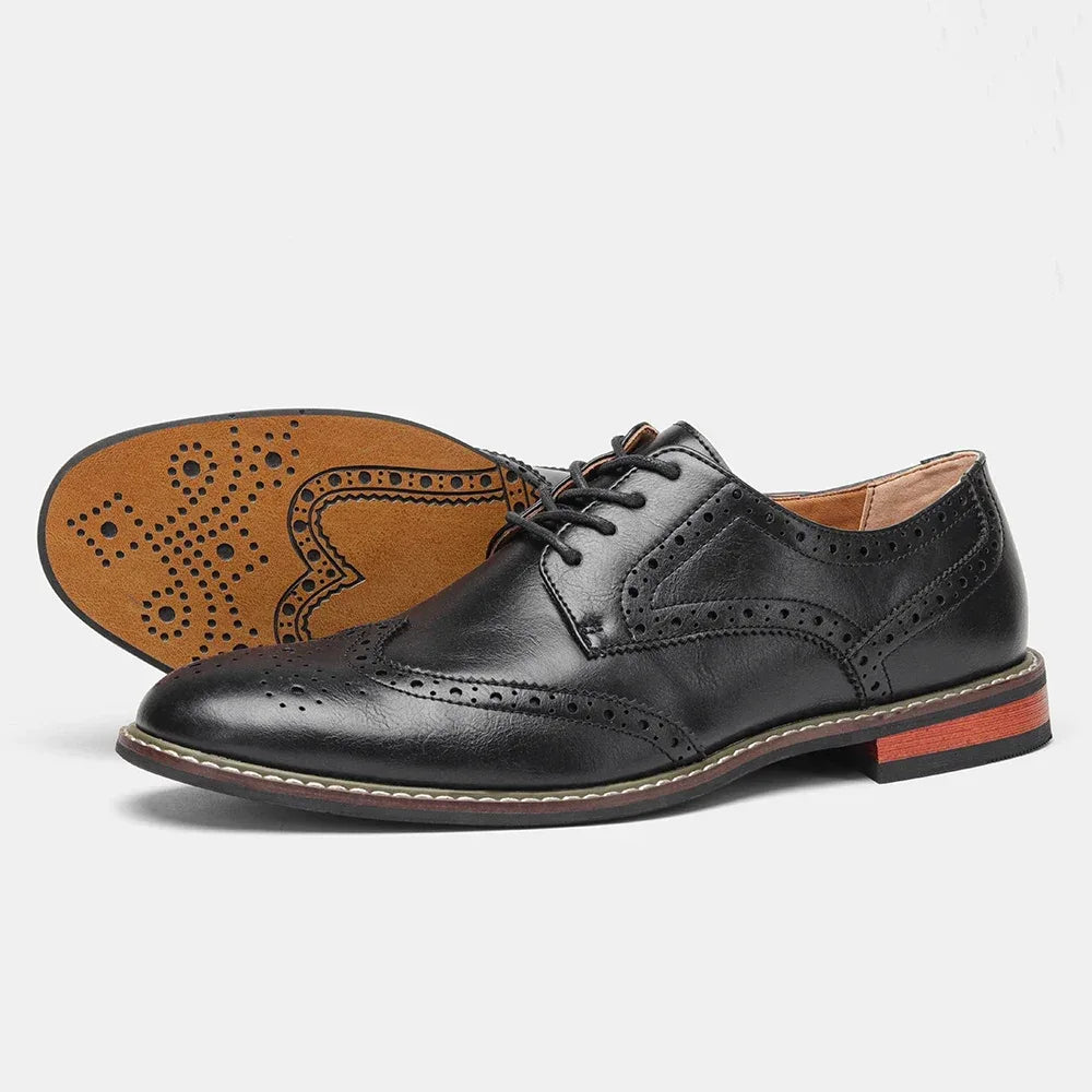 Chaussures Brogue Habillées en Cuir - Taille 7-13 - Masko shop