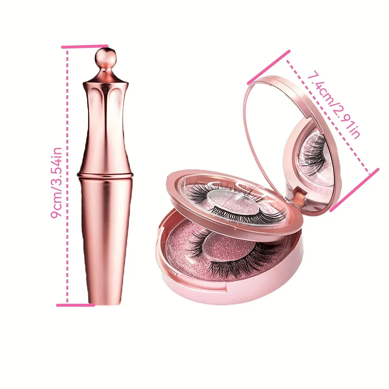 Kit Faux Cils Magnétiques 3D - 5 Paires avec Eyeliner - Masko shop