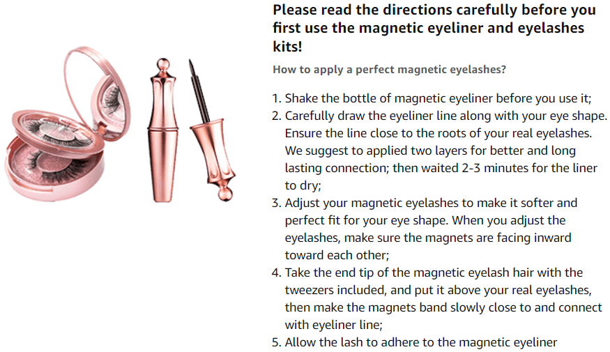 Kit Faux Cils Magnétiques 3D - 5 Paires avec Eyeliner - Masko shop