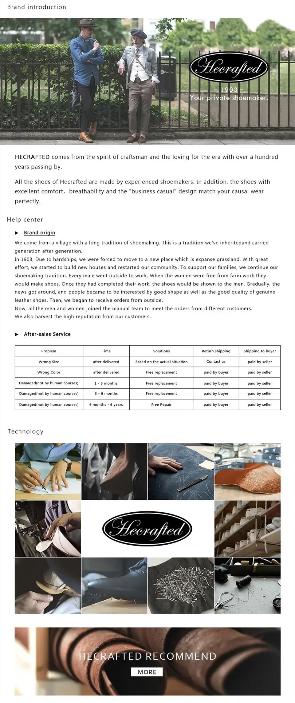 Chaussures Brogue Habillées en Cuir - Taille 7-13 - Masko shop