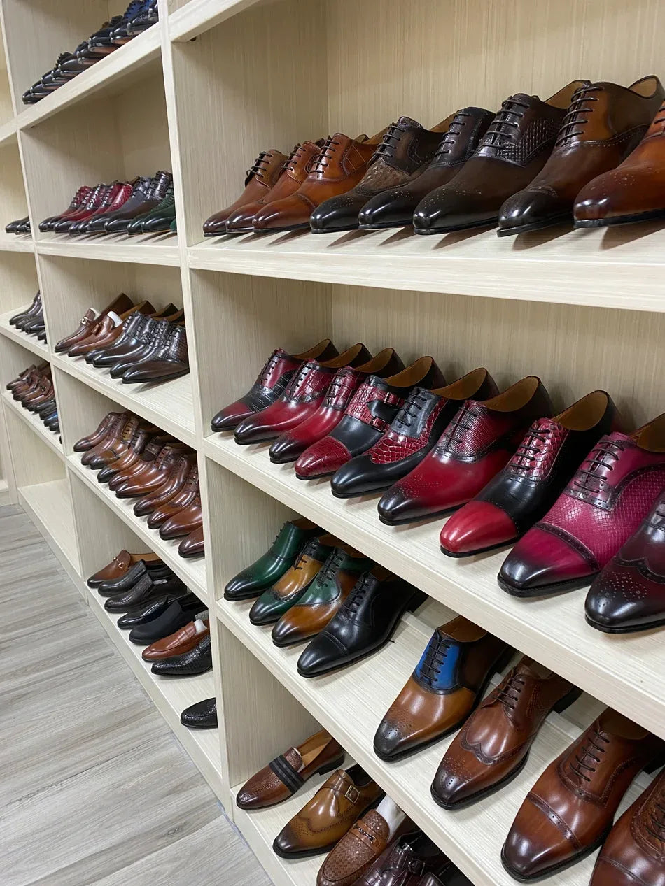 Chaussures Oxford Cuir Brogue - Taille 7-12 - Masko shop