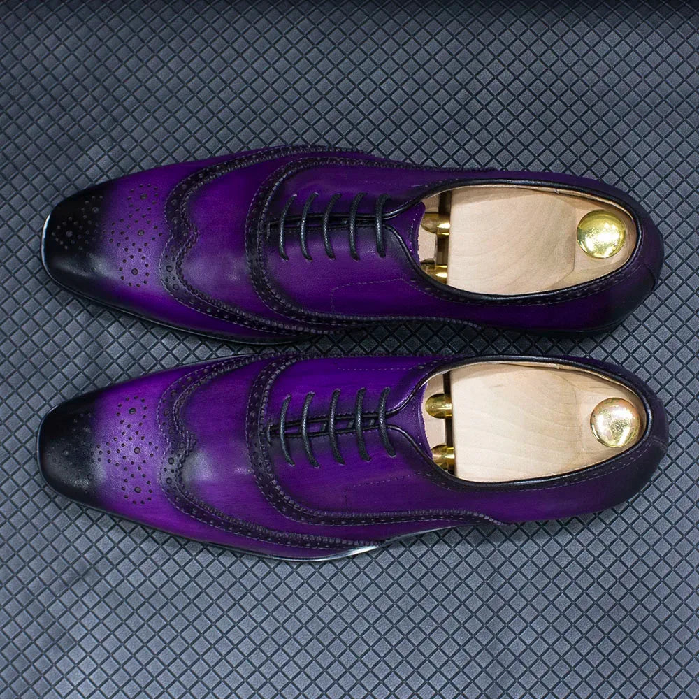 Chaussures Oxford Cuir Brogue - Taille 7-12 - Masko shop