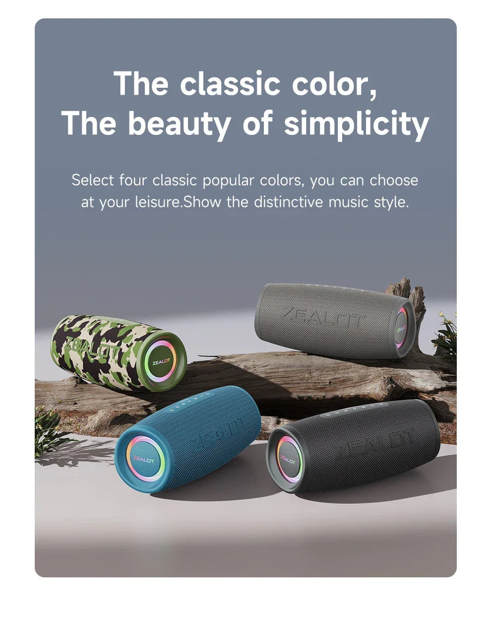 Haut-Parleur Bluetooth ZEALOT S56 - 40W Puissant - IPX6 Étanche - Batterie 8000mAh - Masko shop