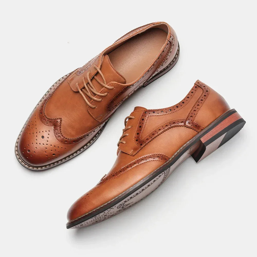 Chaussures Brogue Habillées en Cuir - Taille 7-13 - Masko shop