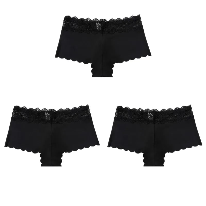 Culottes Léopard Dentelle - Lot 3 Pièces - Masko shop