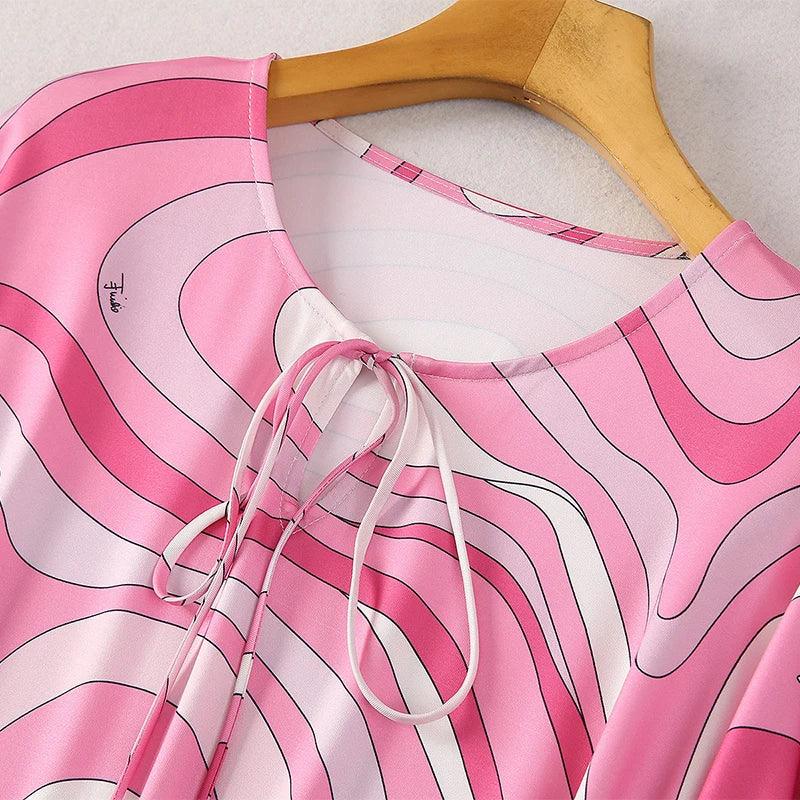 Robe Rayures Colorées - Manches Chauve-Souris - Masko shop