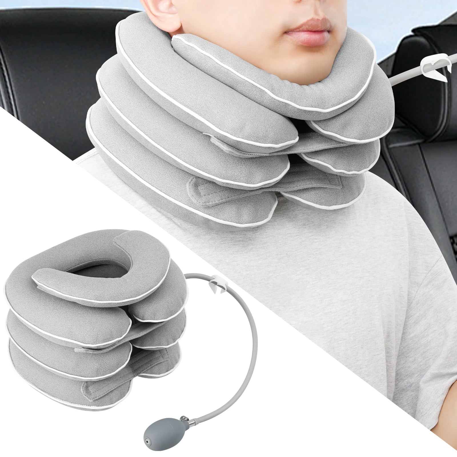 Civière de Cou Gonflable - Traction Cervicale Réglable - Masko shop