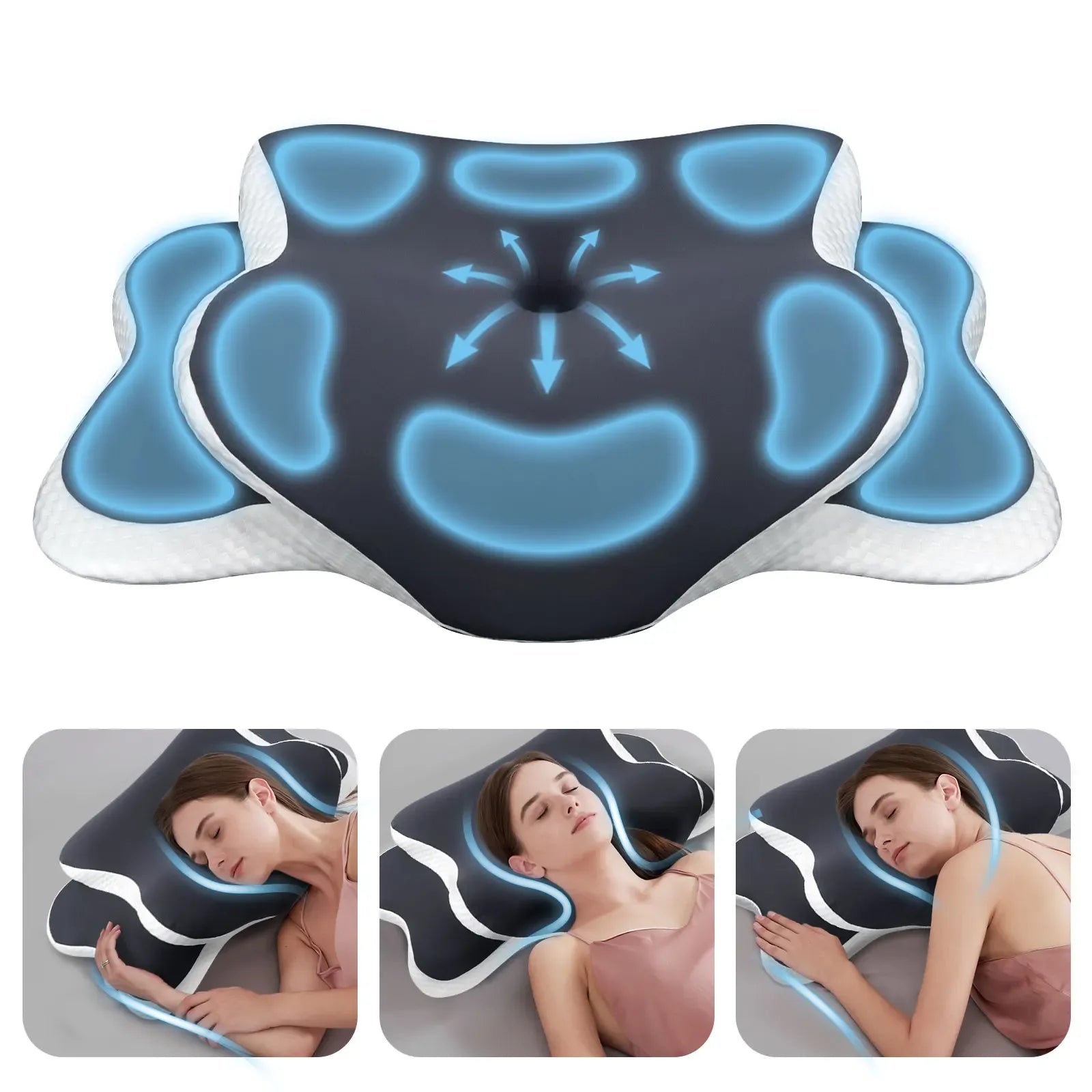 Oreiller Ergonomique Mousse à Mémoire - Soutien Cervical - Masko shop