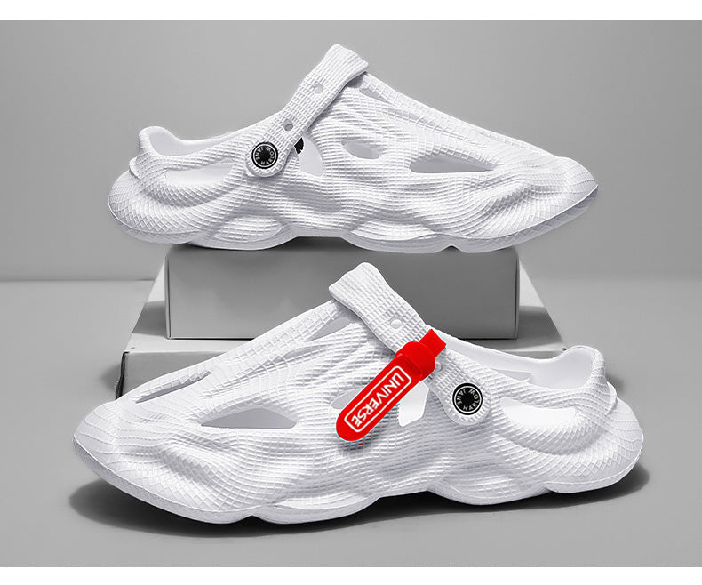 Pantoufles d'été pour hommes, sandales d'extérieur à plateforme confortable, pantoufles de plage, tongs d'intérieur pour la maison, chaussures de salle de bain, 2023