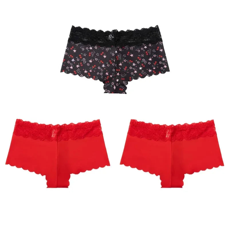 Culottes Léopard Dentelle - Lot 3 Pièces - Masko shop