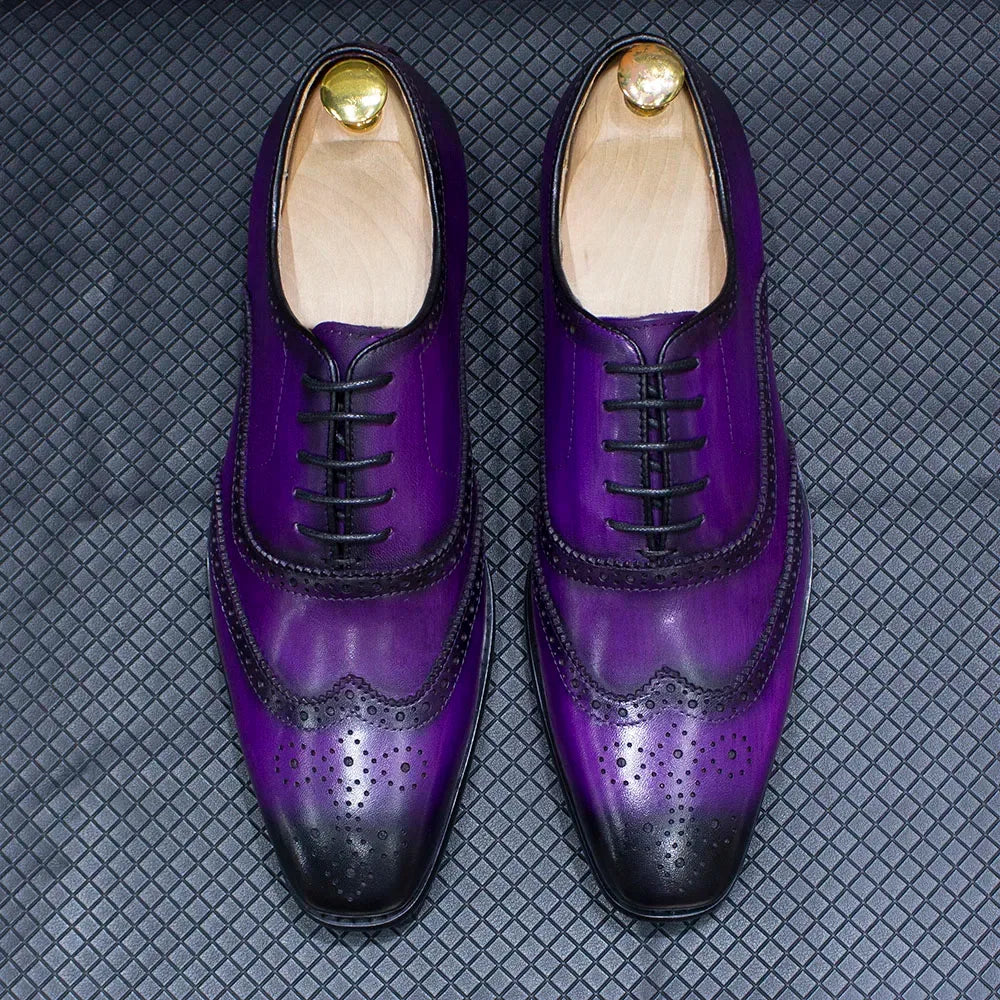 Chaussures Oxford Cuir Brogue - Taille 7-12 - Masko shop