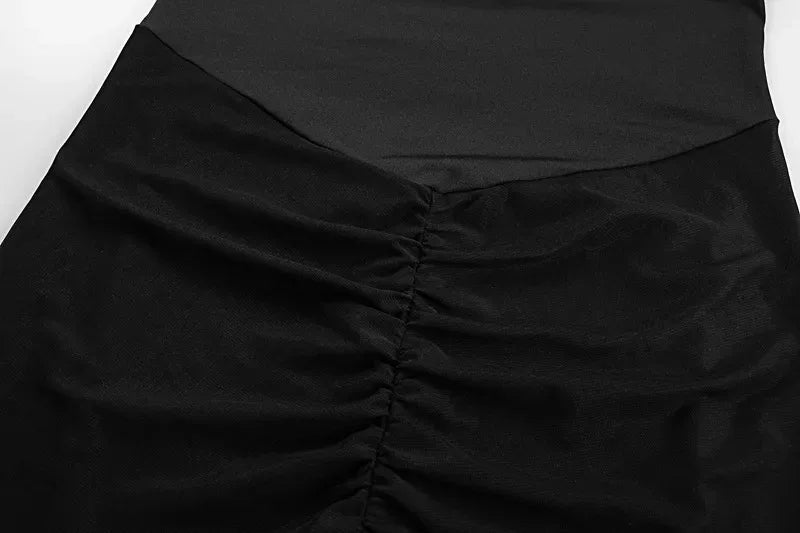 Robe de Soirée Longue SERENA - Maille Plissée Élégante - Masko shop