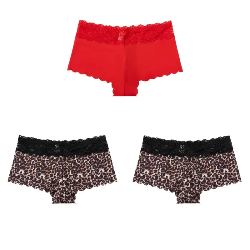 Culottes Léopard Dentelle - Lot 3 Pièces - Masko shop