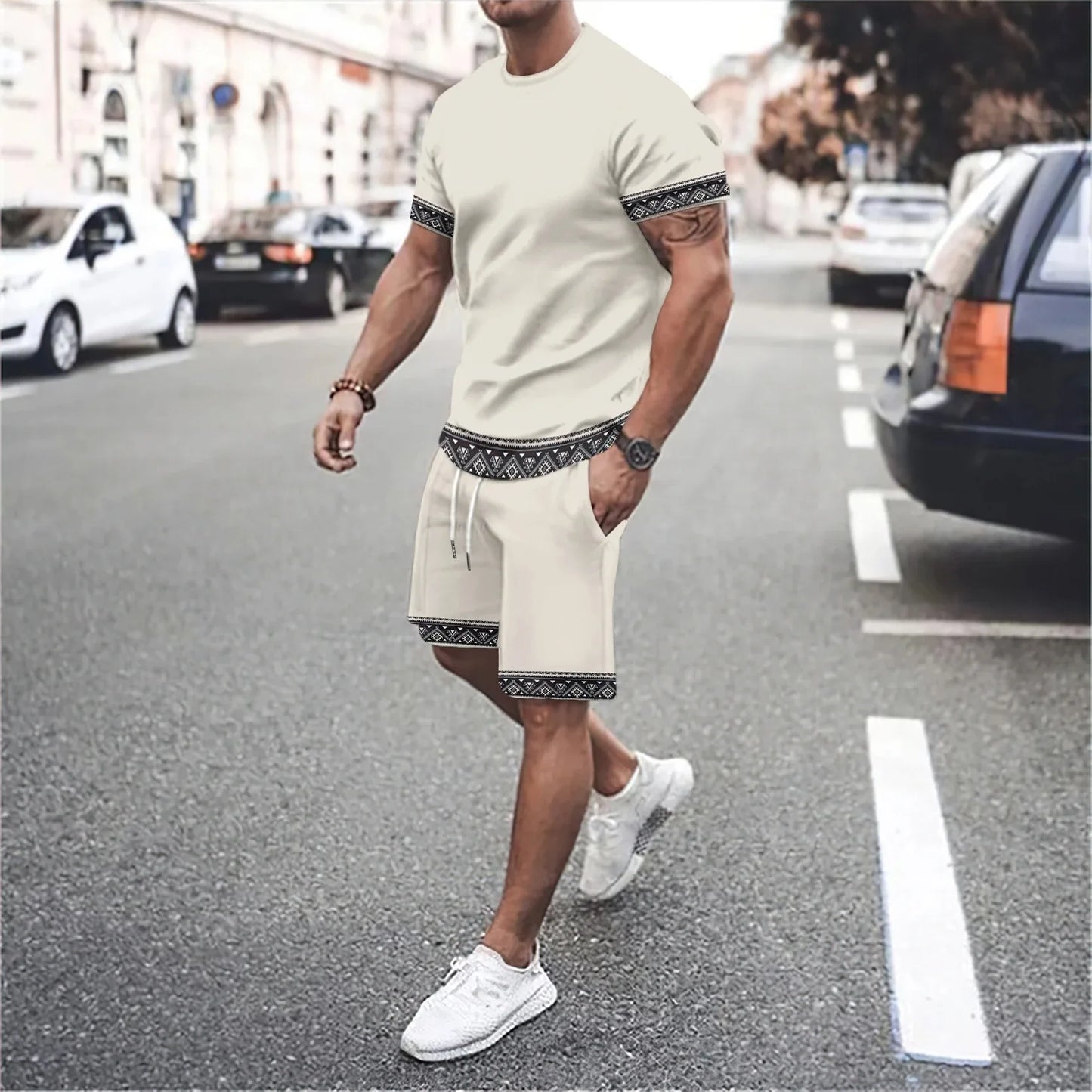 Men's 3D T-Shirt and Shorts Set