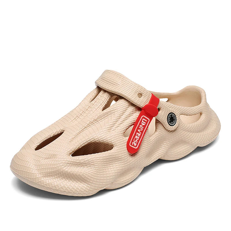 Pantoufles d'été pour hommes, sandales d'extérieur à plateforme confortable, pantoufles de plage, tongs d'intérieur pour la maison, chaussures de salle de bain, 2023