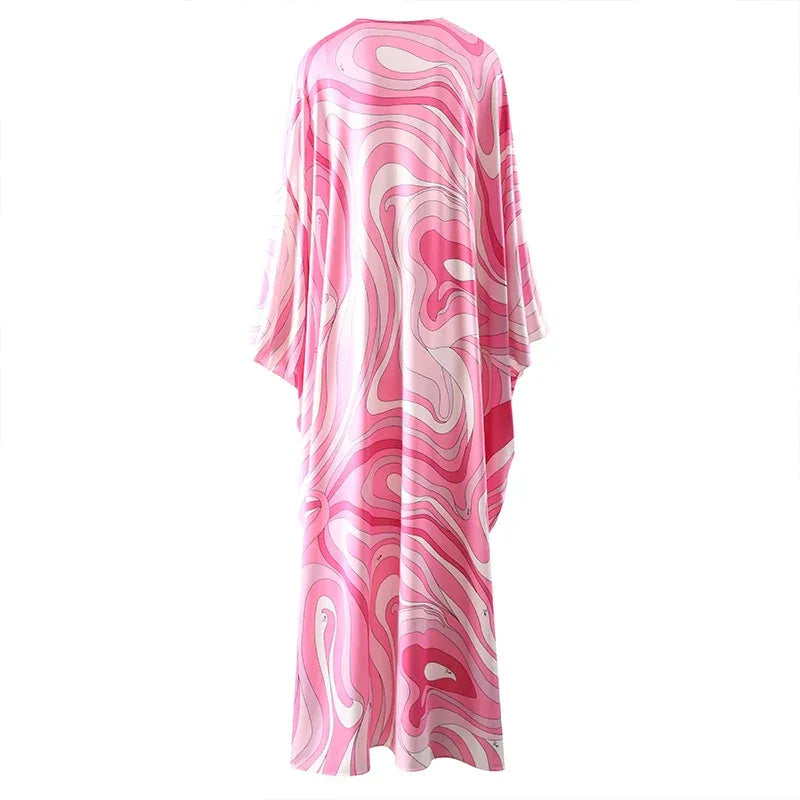 Robe Rayures Colorées - Manches Chauve-Souris - Masko shop