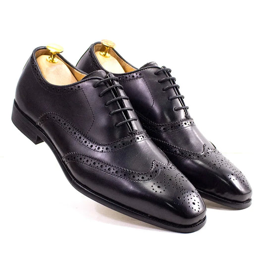 Chaussures Oxford Cuir Brogue - Taille 7-12 - Masko shop