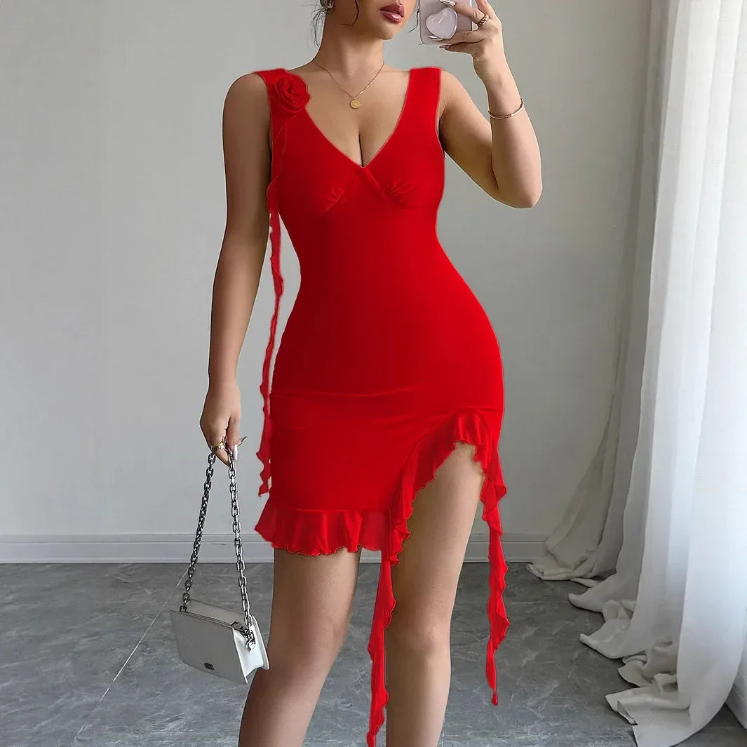 Robe Plage Volants Dos Nu Sexy - Masko shop