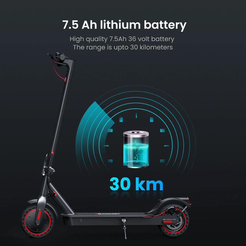 IScooter-Trottinette Électrique i9, Moteur 350W, 36V, 7,5 Ah, Autonomie 30km, 8.5 Pouces, Nid d'Abeille, Rika Scdoms avec Application, Affichage 35%