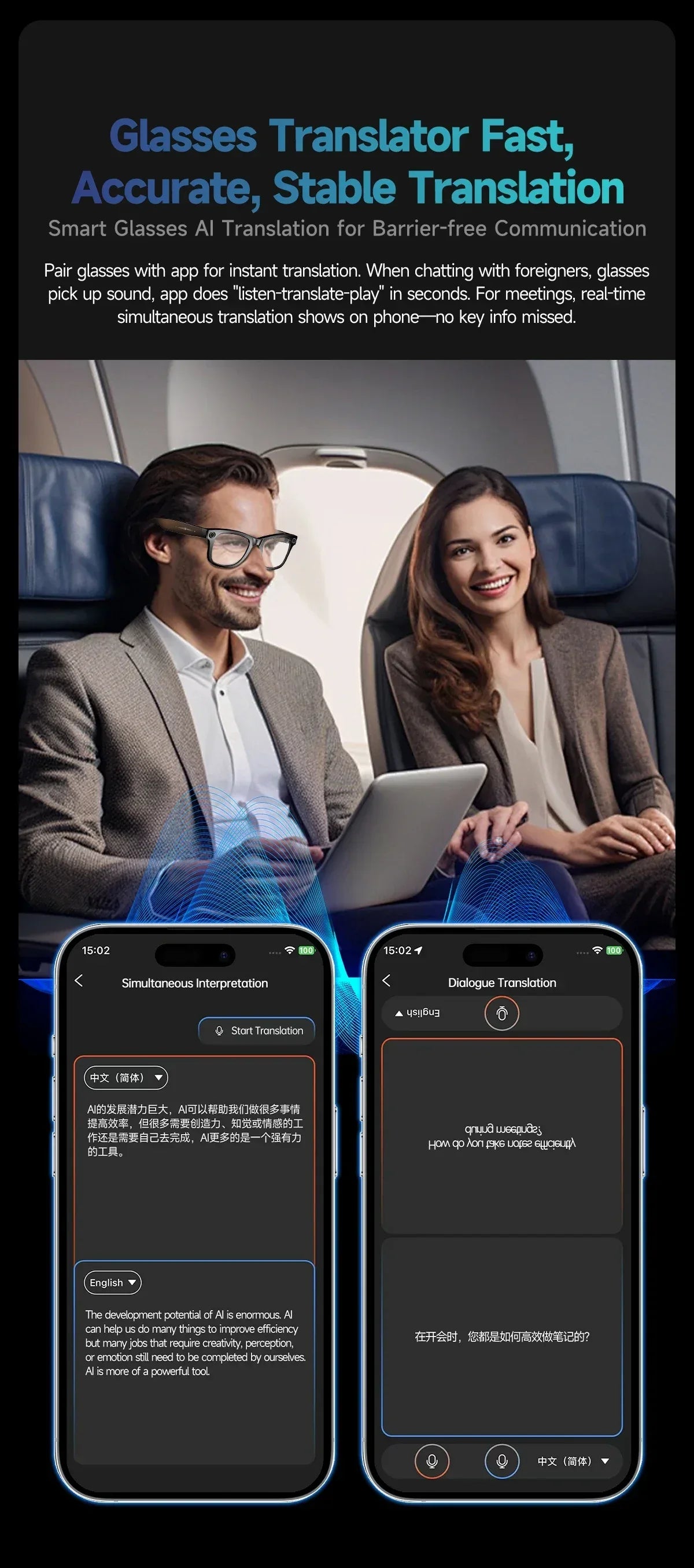 Lunettes Intelligentes AI Caméra 8MP - Masko shop