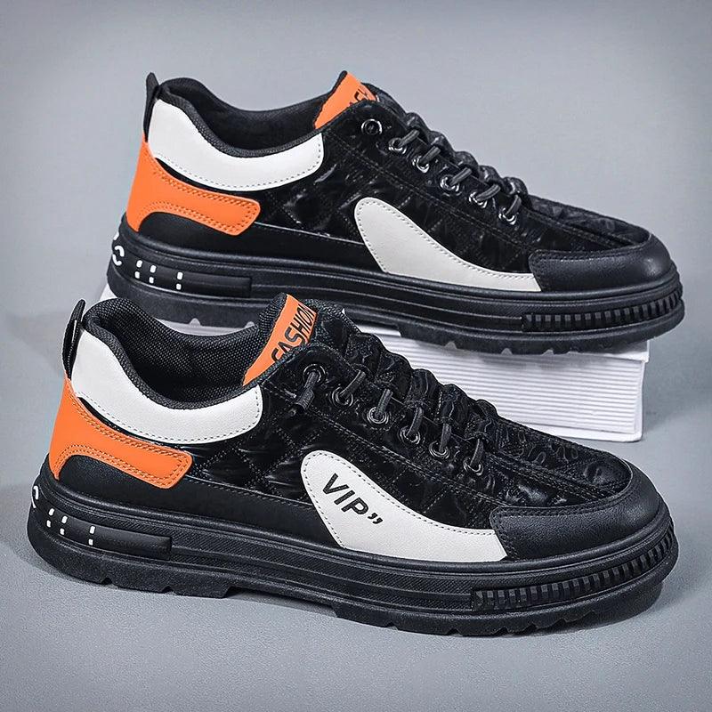 Baskets Légères en Cuir et Maille pour Homme - Plateforme - Masko shop