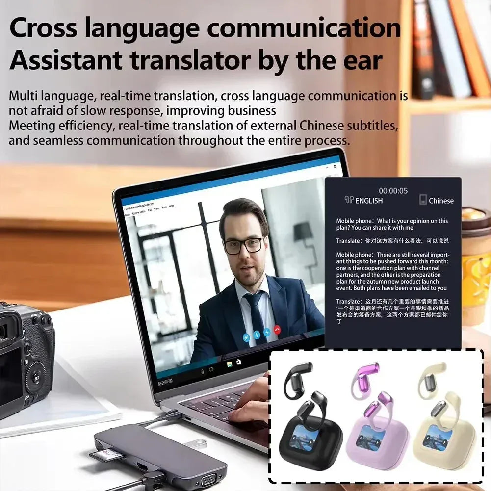Écouteurs Bluetooth A16 Traduction AI - 169 Langues - Écran Couleur - Autonomie Longue - Masko shop