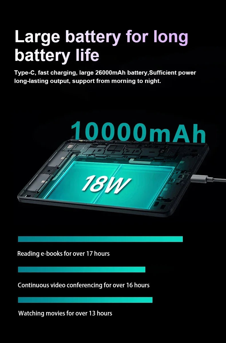 Tablette Pad 8 Pro originale, 10.1 pouces, Android 13, Global Snapdragon 8gen2, 16 go + 1024 go, 10000mah, 5G, double SIM, WIFI HD, plein écran