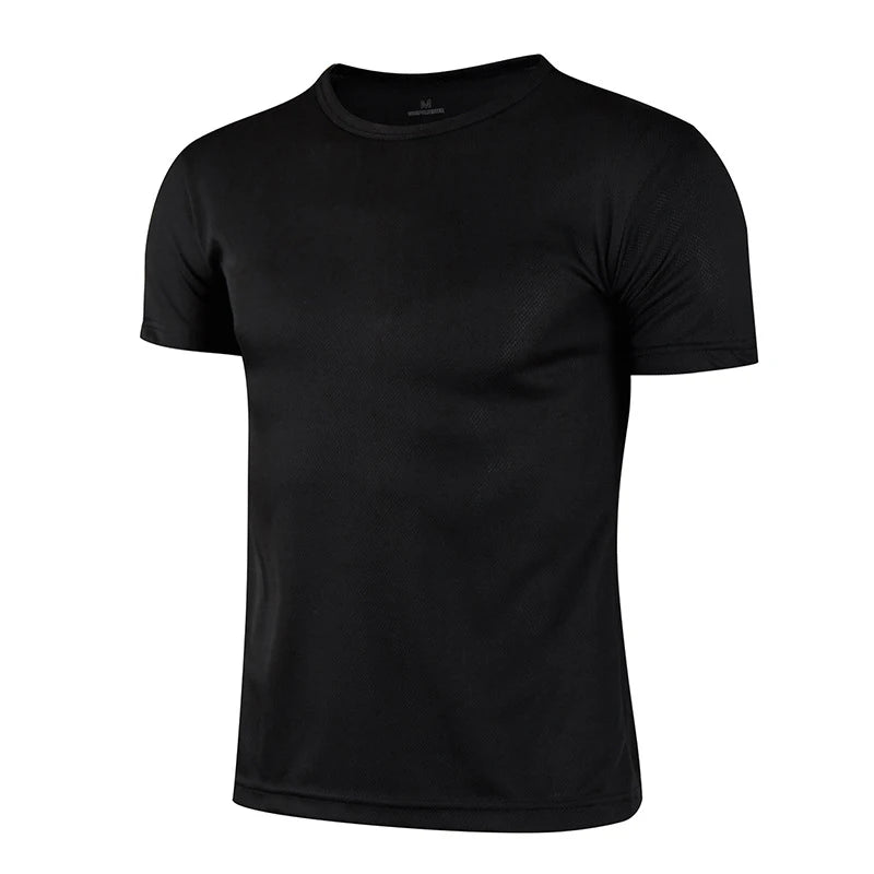 Men's White Breathable Sports T-Shirt