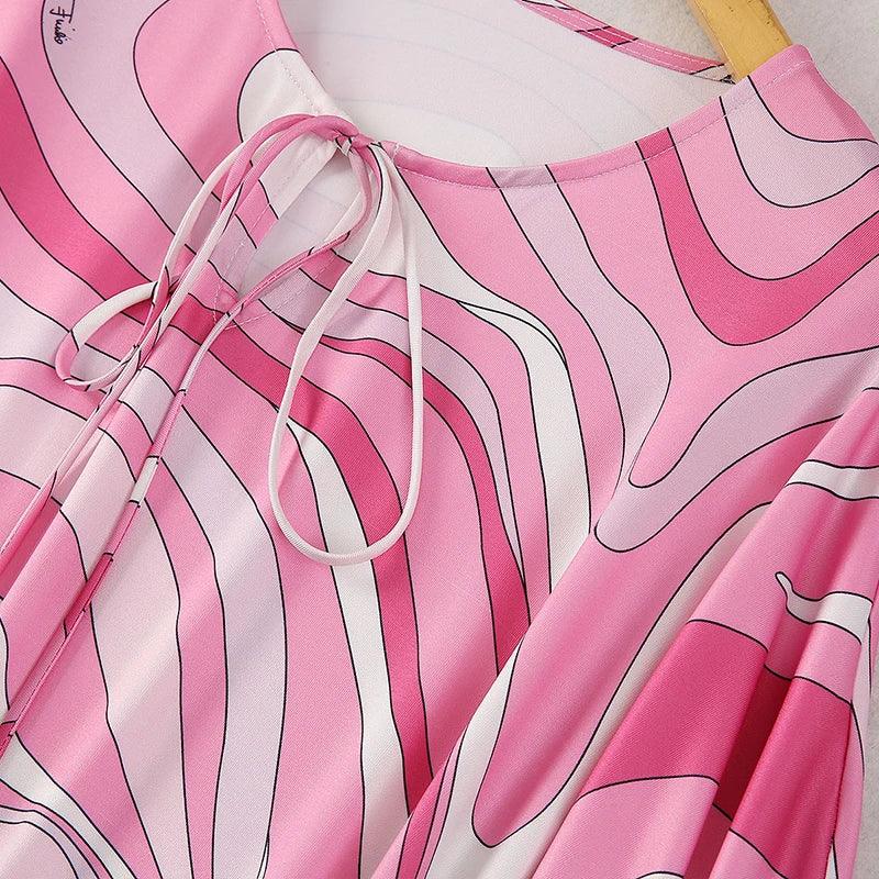 Robe Rayures Colorées - Manches Chauve-Souris - Masko shop