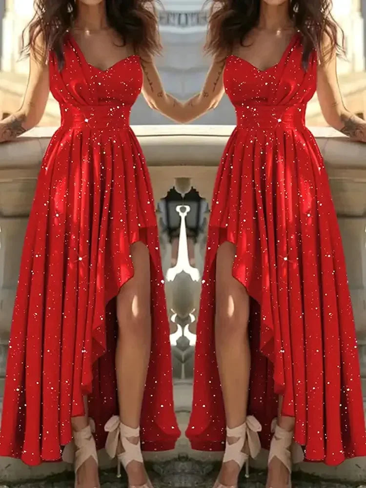 Robe de Soirée Rouge Élégante - Masko shop