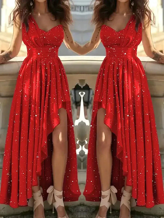 Robe de Soirée Rouge Élégante - Masko shop
