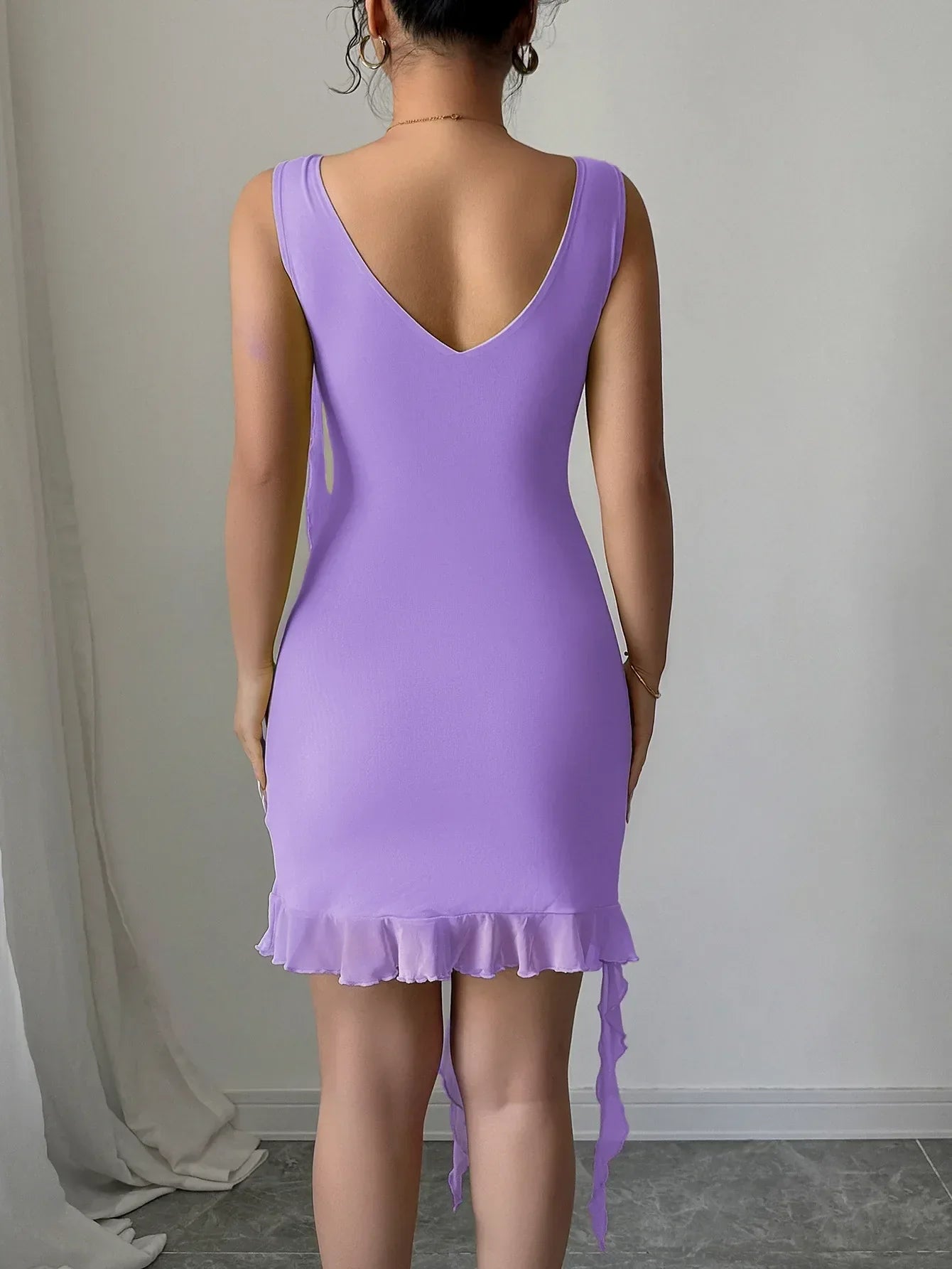 Robe Plage Volants Dos Nu Sexy - Masko shop