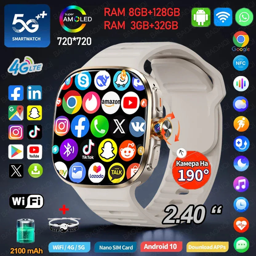 Montre Connectée 5G Android 10 - 8GB+128GB - Masko shop