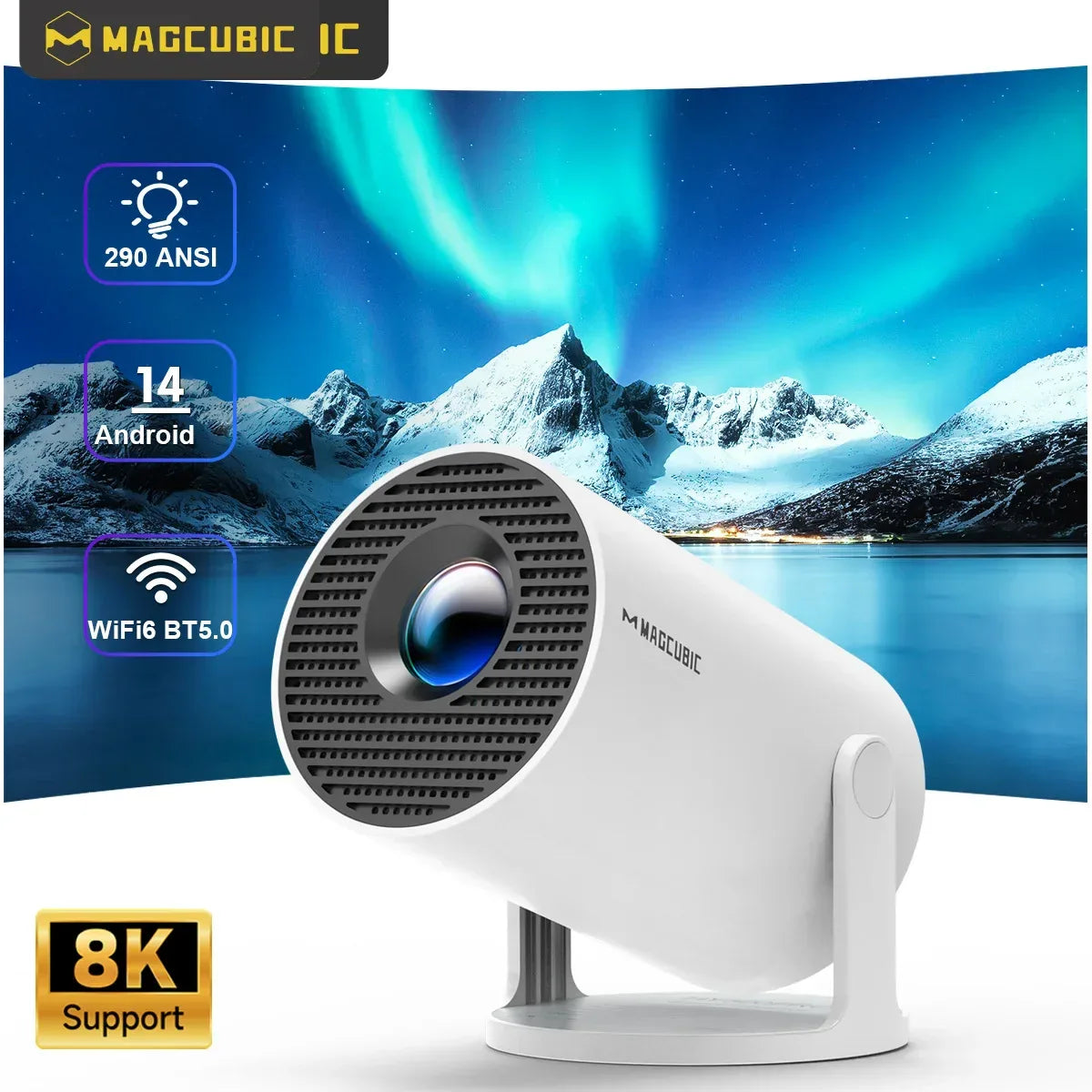 Projecteur HY300 Pro 8K Android 14 WiFi6 - Masko shop