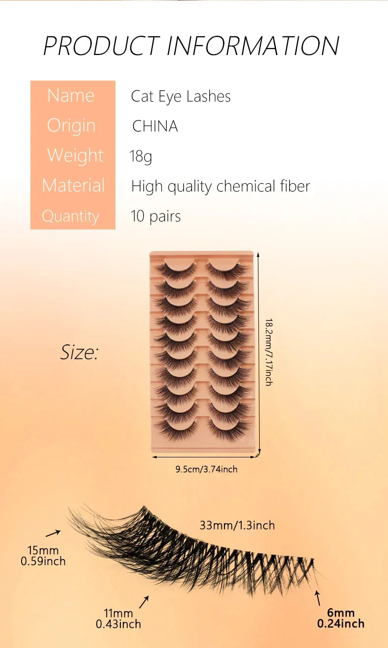 Faux Cils Naturels Cluster - Style Œil de Chat - Masko shop