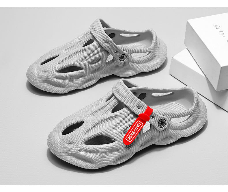 Pantoufles d'été pour hommes, sandales d'extérieur à plateforme confortable, pantoufles de plage, tongs d'intérieur pour la maison, chaussures de salle de bain, 2023