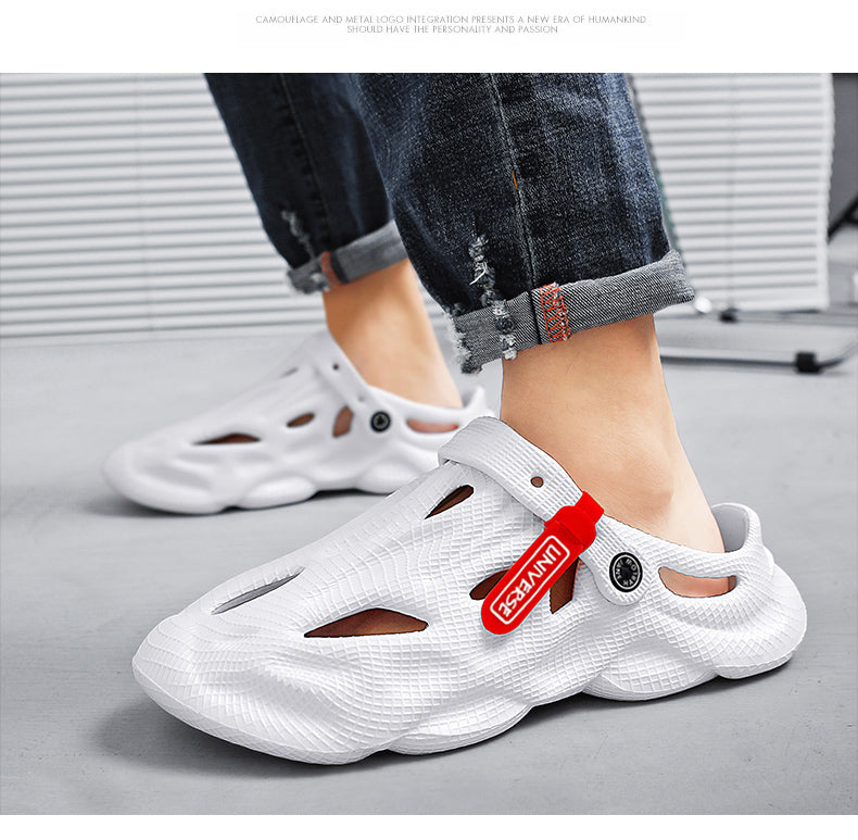 Pantoufles d'été pour hommes, sandales d'extérieur à plateforme confortable, pantoufles de plage, tongs d'intérieur pour la maison, chaussures de salle de bain, 2023