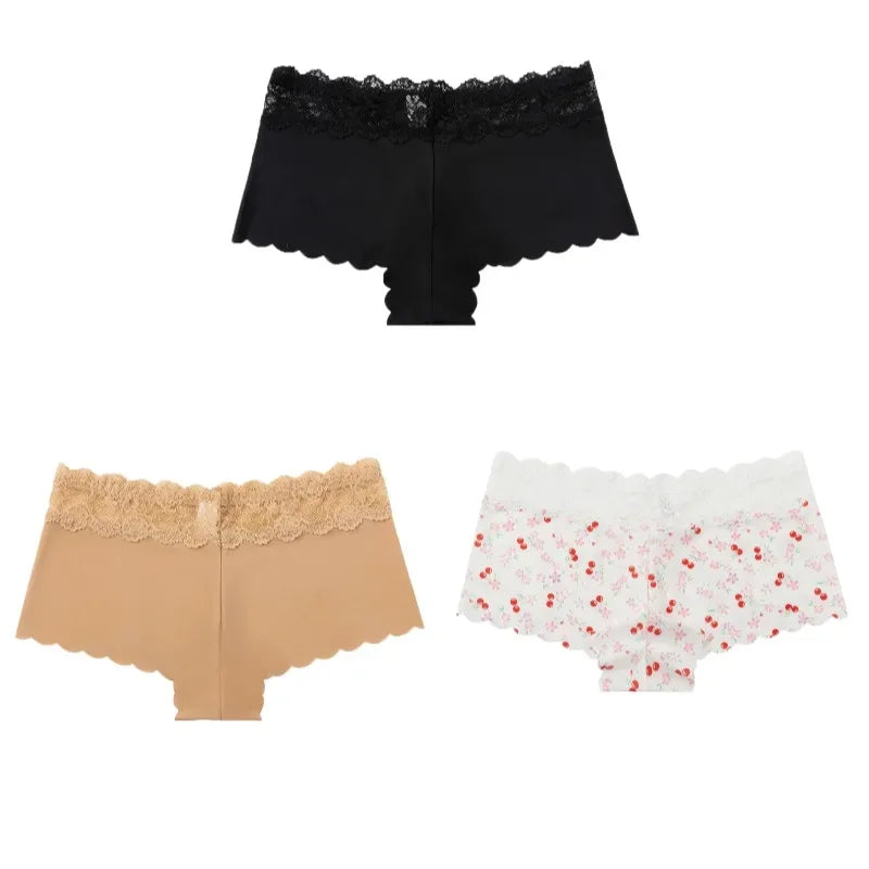 Culottes Léopard Dentelle - Lot 3 Pièces - Masko shop