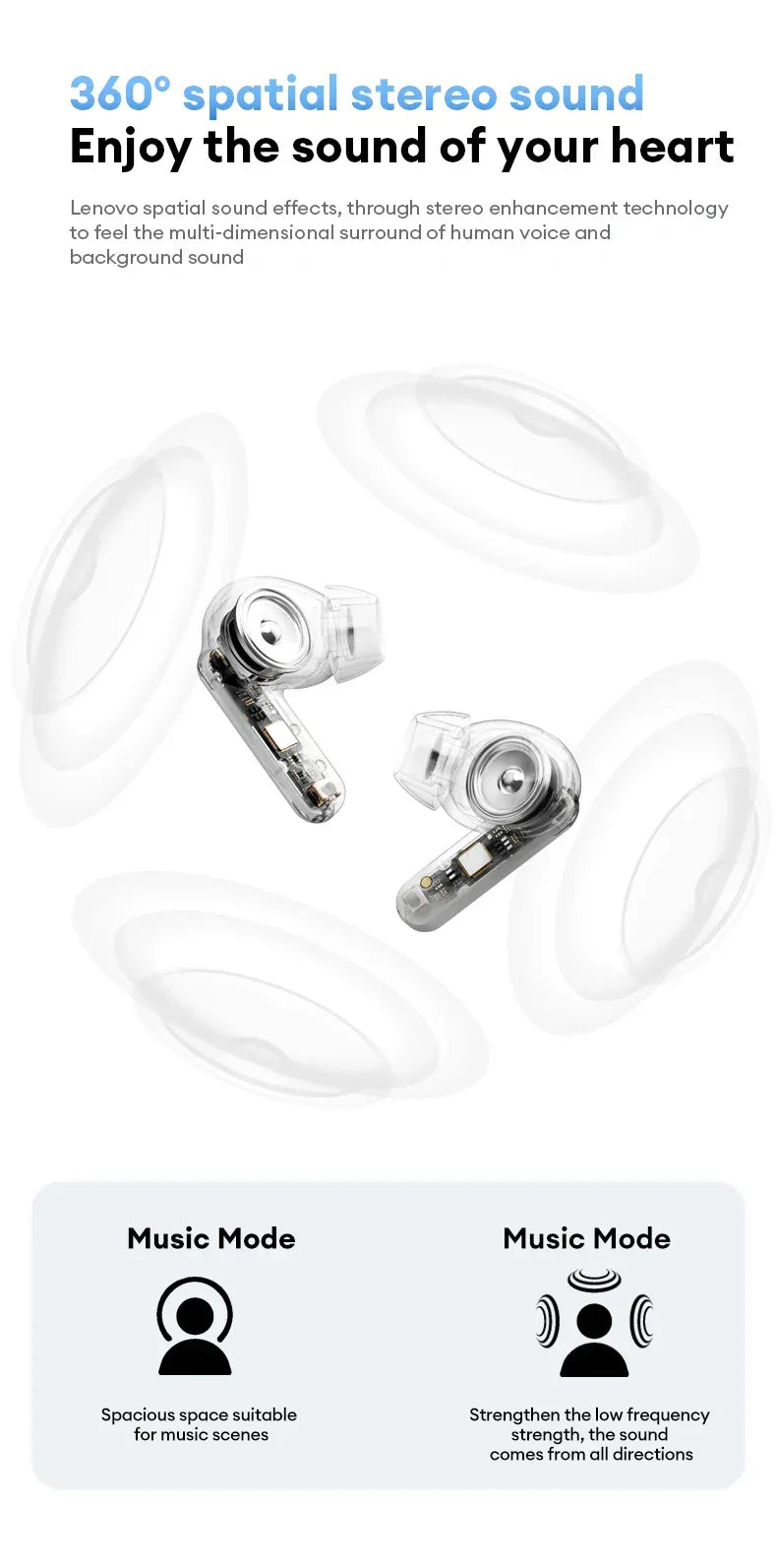 Casque Bluetooth Lenovo LE209 - ANC 30H Autonomie - Masko shop