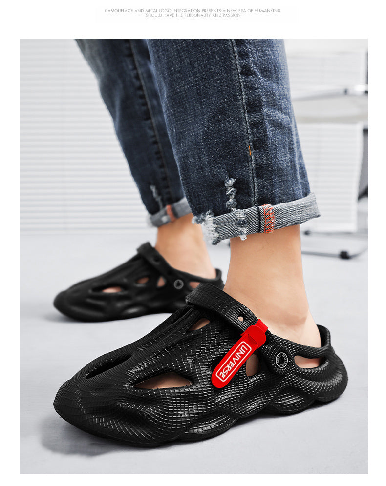 Pantoufles d'été pour hommes, sandales d'extérieur à plateforme confortable, pantoufles de plage, tongs d'intérieur pour la maison, chaussures de salle de bain, 2023