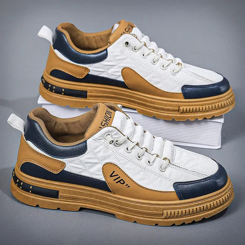 Baskets Légères en Cuir et Maille pour Homme - Plateforme - Masko shop