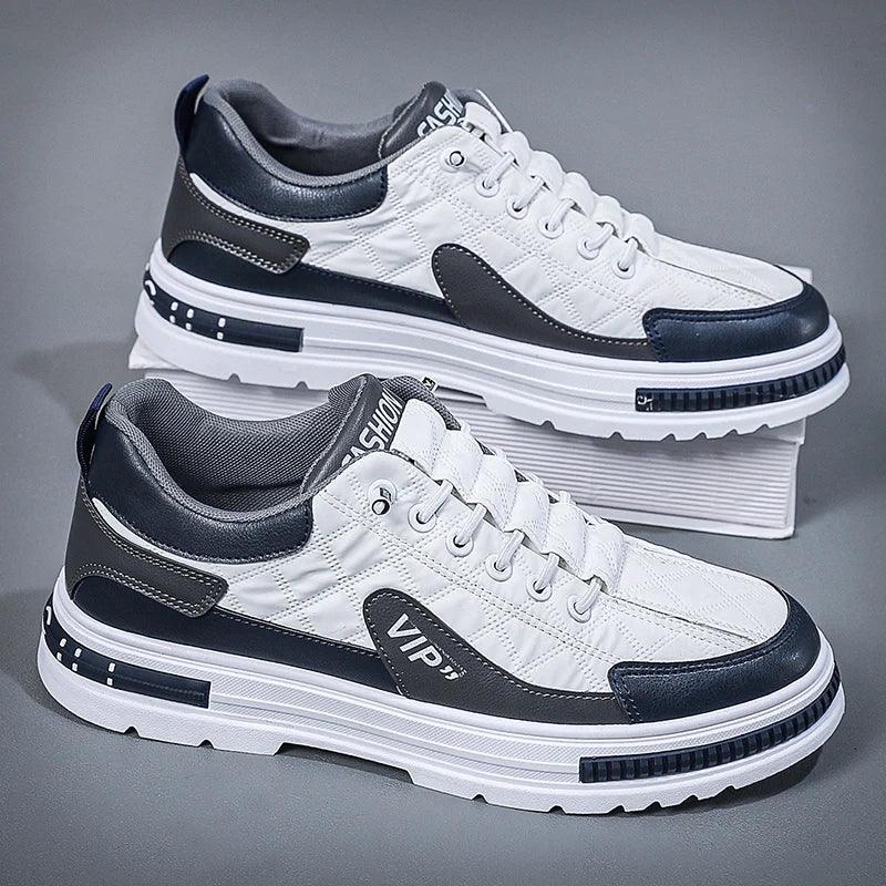 Baskets Légères en Cuir et Maille pour Homme - Plateforme - Masko shop