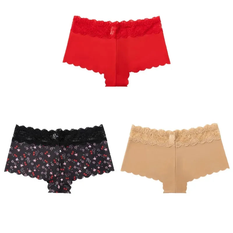 Culottes Léopard Dentelle - Lot 3 Pièces - Masko shop