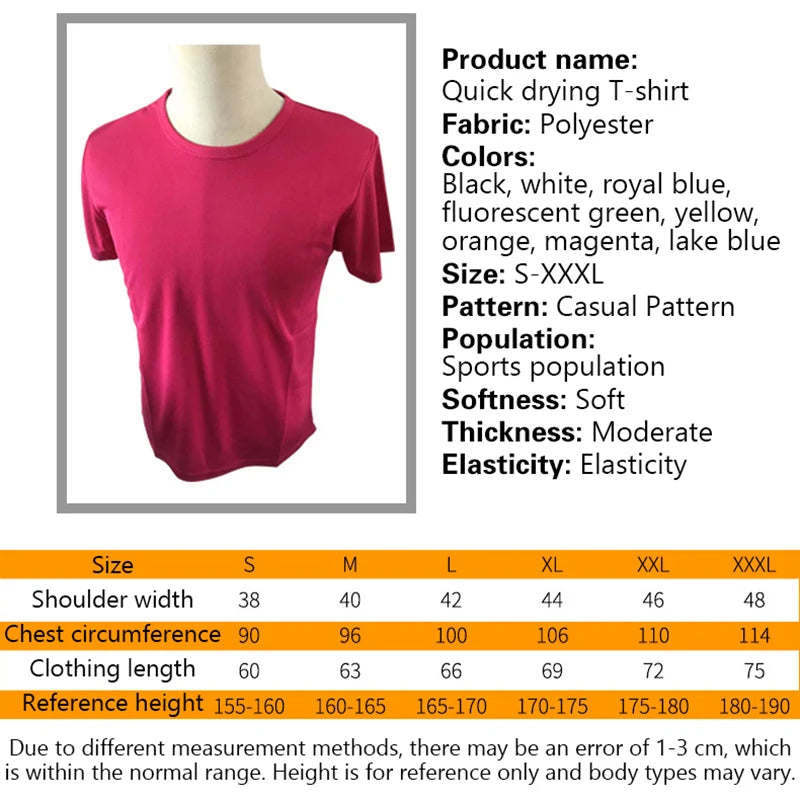 Men's White Breathable Sports T-Shirt