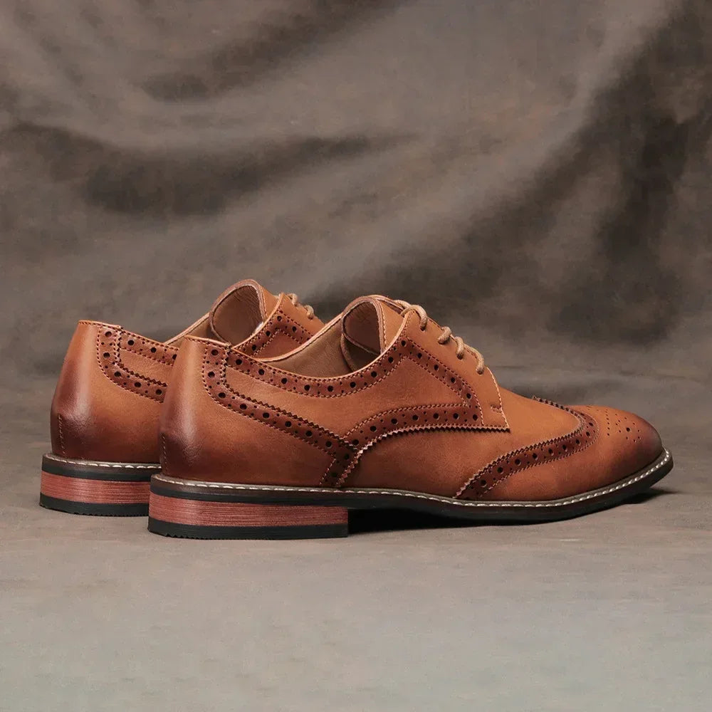 Chaussures Brogue Habillées en Cuir - Taille 7-13 - Masko shop