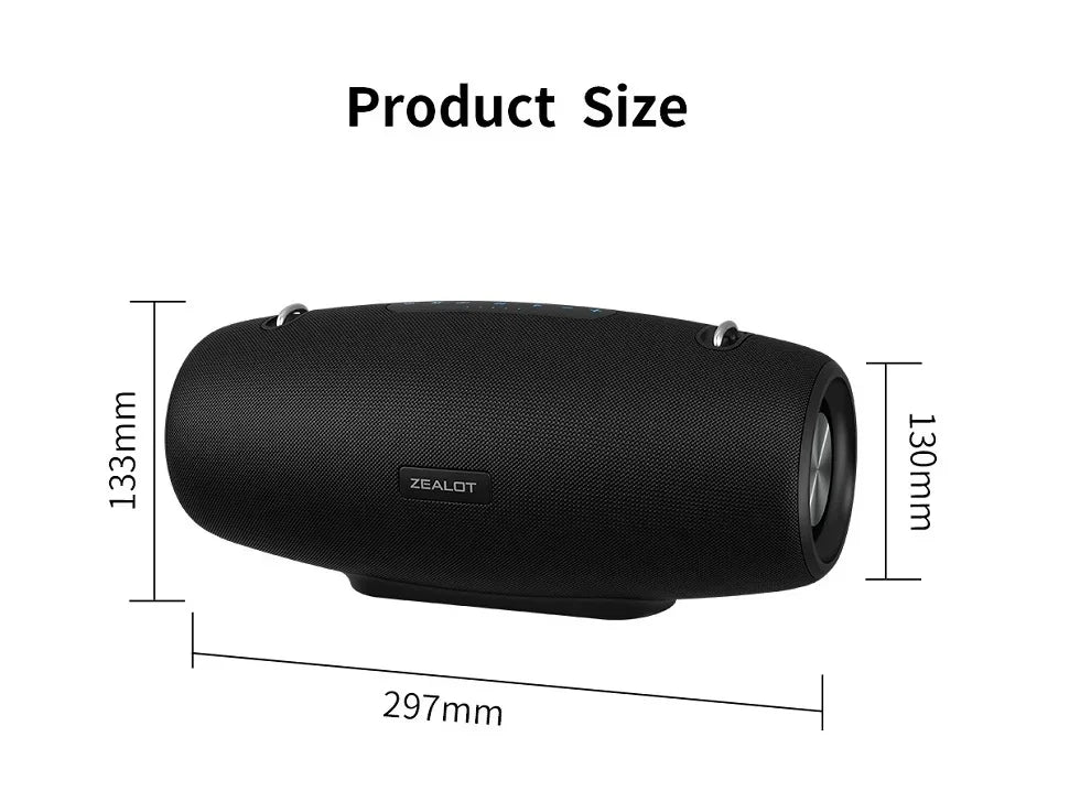 Haut-Parleur Bluetooth ZEALOT S67 - 60W Puissant - Son 3D Stéréo - Batterie 14400mAh - Masko shop