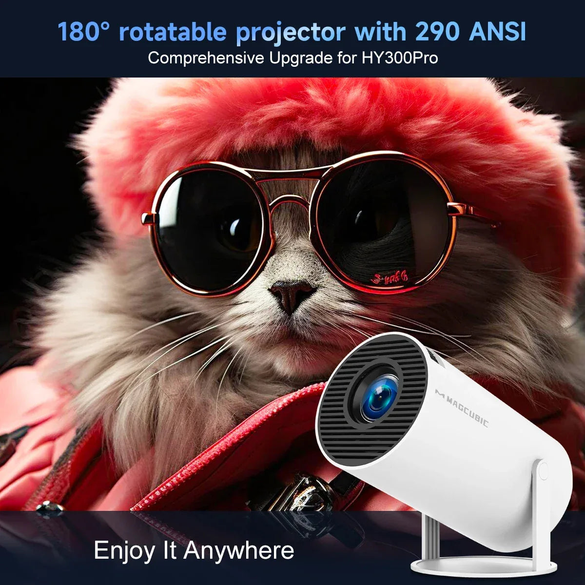 Projecteur HY300 Pro 8K Android 14 WiFi6 - Masko shop