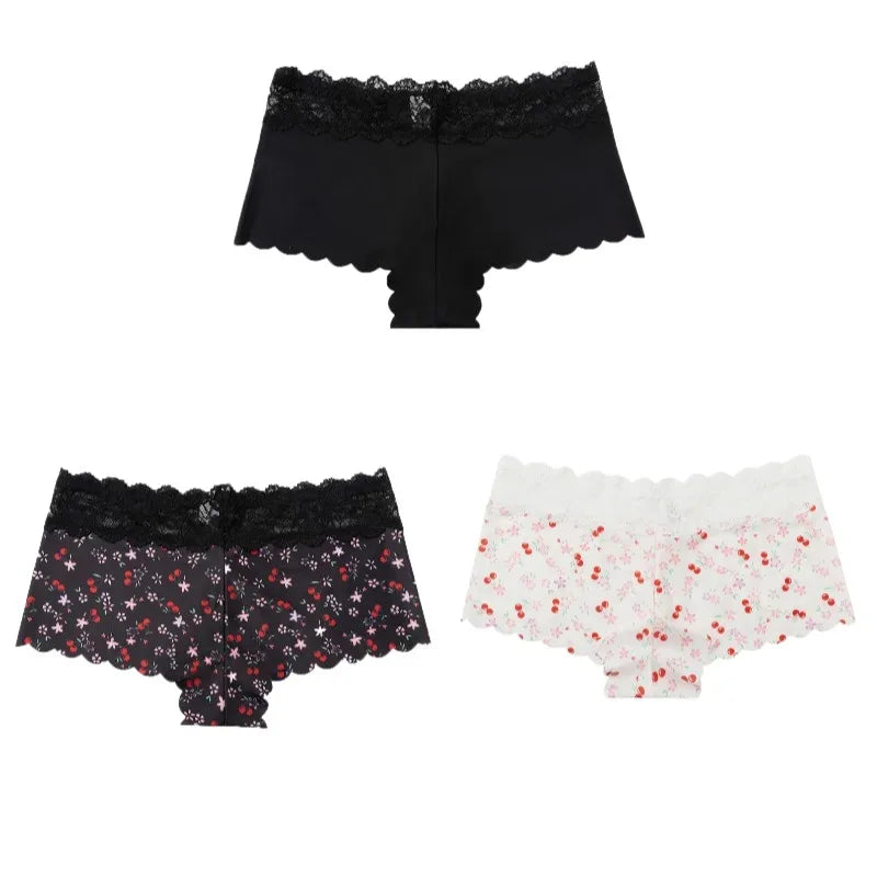Culottes Léopard Dentelle - Lot 3 Pièces - Masko shop